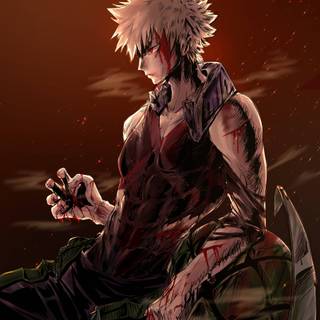 Angry Bakugou wallpaper