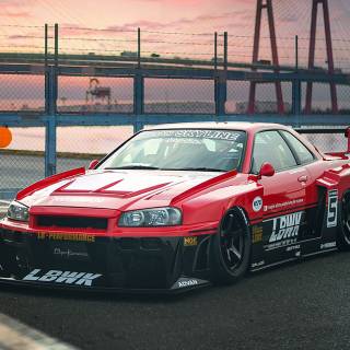 Liberty Walk LBWK IG Nissan E-R34 wallpaper