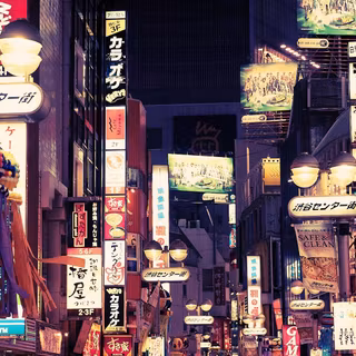 Tokyo night street anime wallpaper