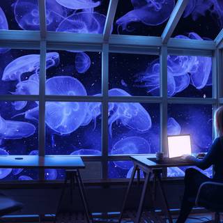 Jellyfish laptop wallpaper