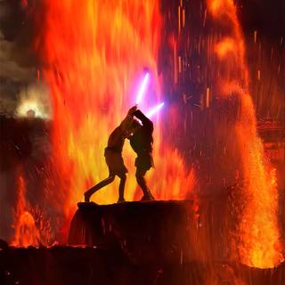 Anakin vs Obi Wan PS5 wallpaper