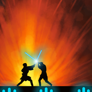 Anakin vs Obi Wan PS5 wallpaper