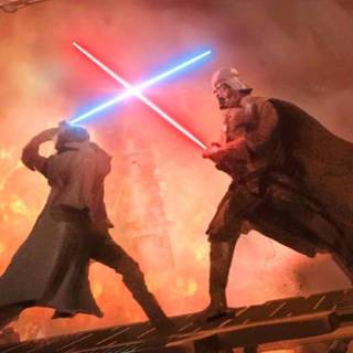 Anakin vs Obi Wan PS5 wallpaper