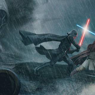 Anakin vs Obi Wan PS5 wallpaper