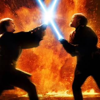 Anakin vs Obi Wan PS5 wallpaper