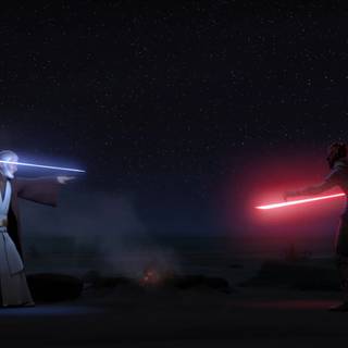 Anakin vs Obi Wan PS5 wallpaper