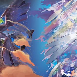 Zekrom and Reshiram wallpaper