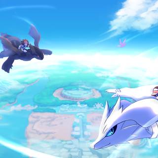 Zekrom and Reshiram wallpaper