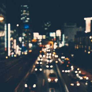 Blurred city wallpaper
