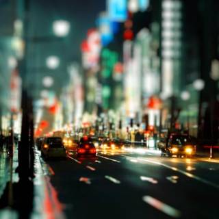 Blurred city wallpaper