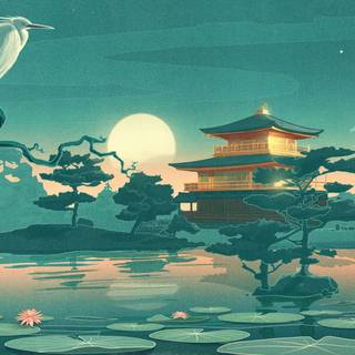 Vintage Japanese wallpaper