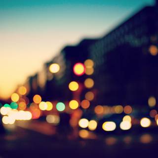 Blurred city wallpaper