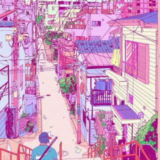 Vintage Japanese wallpaper