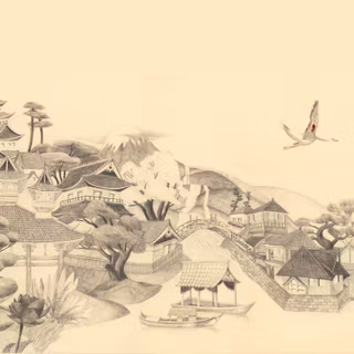 Vintage Japanese wallpaper