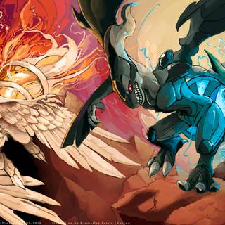 Zekrom and Reshiram wallpaper