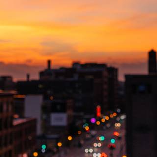 Blurred city wallpaper