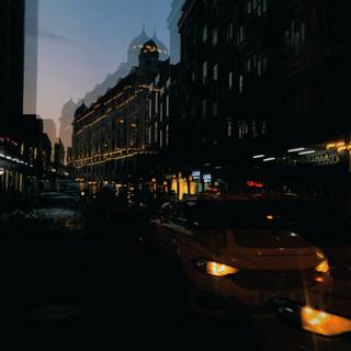 Blurred city wallpaper