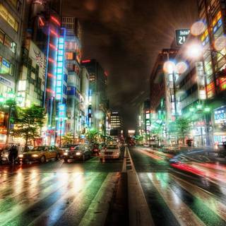 Blurred city wallpaper