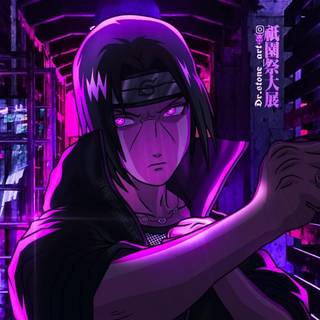 Neon Itachi wallpaper