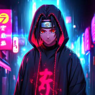 Neon Itachi wallpaper