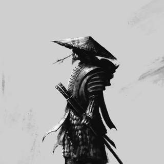 Black white samurai wallpaper
