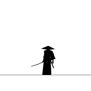 Black white samurai wallpaper