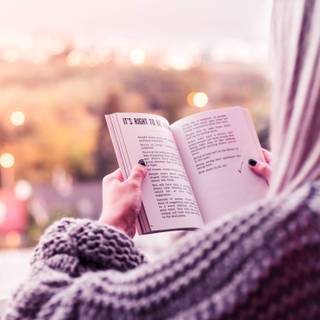 Reading book wallpaper