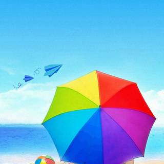 Beach umbrella wallpaper