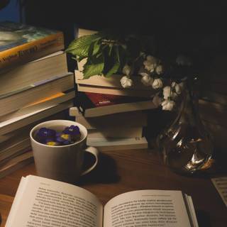 Reading book wallpaper