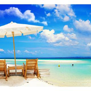 Beach umbrella wallpaper