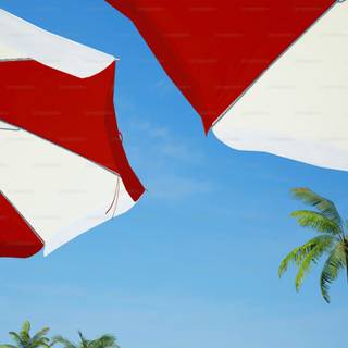 Beach umbrella wallpaper