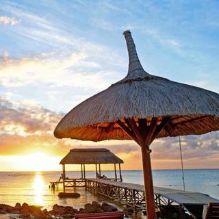 Beach umbrella wallpaper