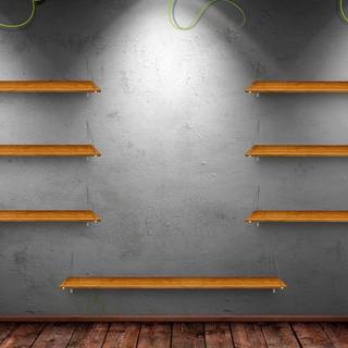 Empty shelves wallpaper