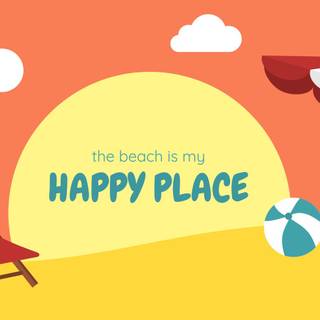 Beach umbrella wallpaper