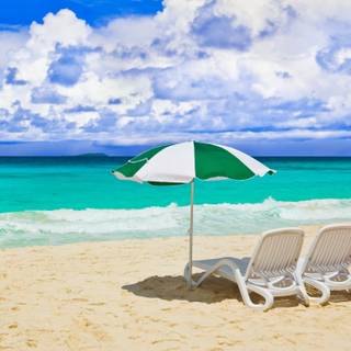 Beach umbrella wallpaper