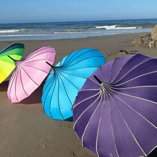 Beach umbrella wallpaper