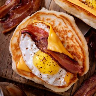 Bacon, egg and cheese sandwich wallpaper