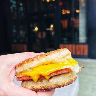 Bacon, egg and cheese sandwich wallpaper