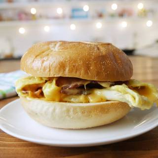 Bacon, egg and cheese sandwich wallpaper