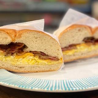 Bacon, egg and cheese sandwich wallpaper