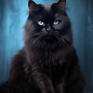 Black Persian cat wallpaper