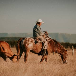 Cowboy horse wallpaper