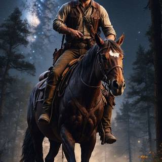 Cowboy horse wallpaper