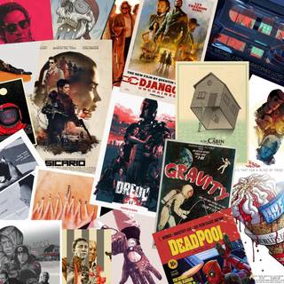 Movie poster collage wallpaper