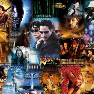 Movie poster collage wallpaper