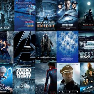 Movie poster collage wallpaper