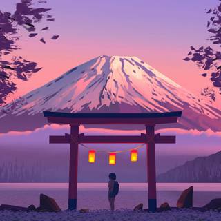 4k pink Japan wallpaper