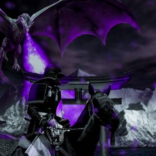 Samurai purple 4k wallpaper