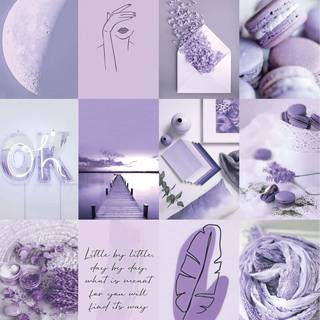 Purple collage phone wallpaper