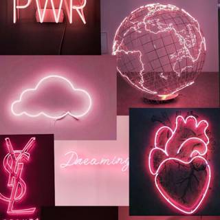 Neon pink iPhone wallpaper